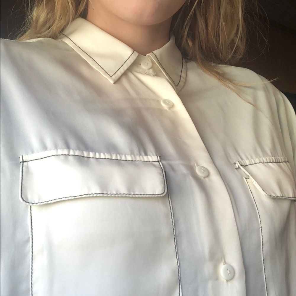White Collared Blouse Urban Outfitters (M)